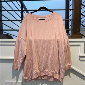 3/4 sleeve pink sweat shirt